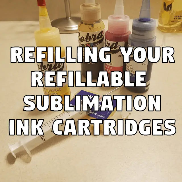 How to refill your refillable sublimation ink cartridges (Epson 7720) - Sunshine And Pixels