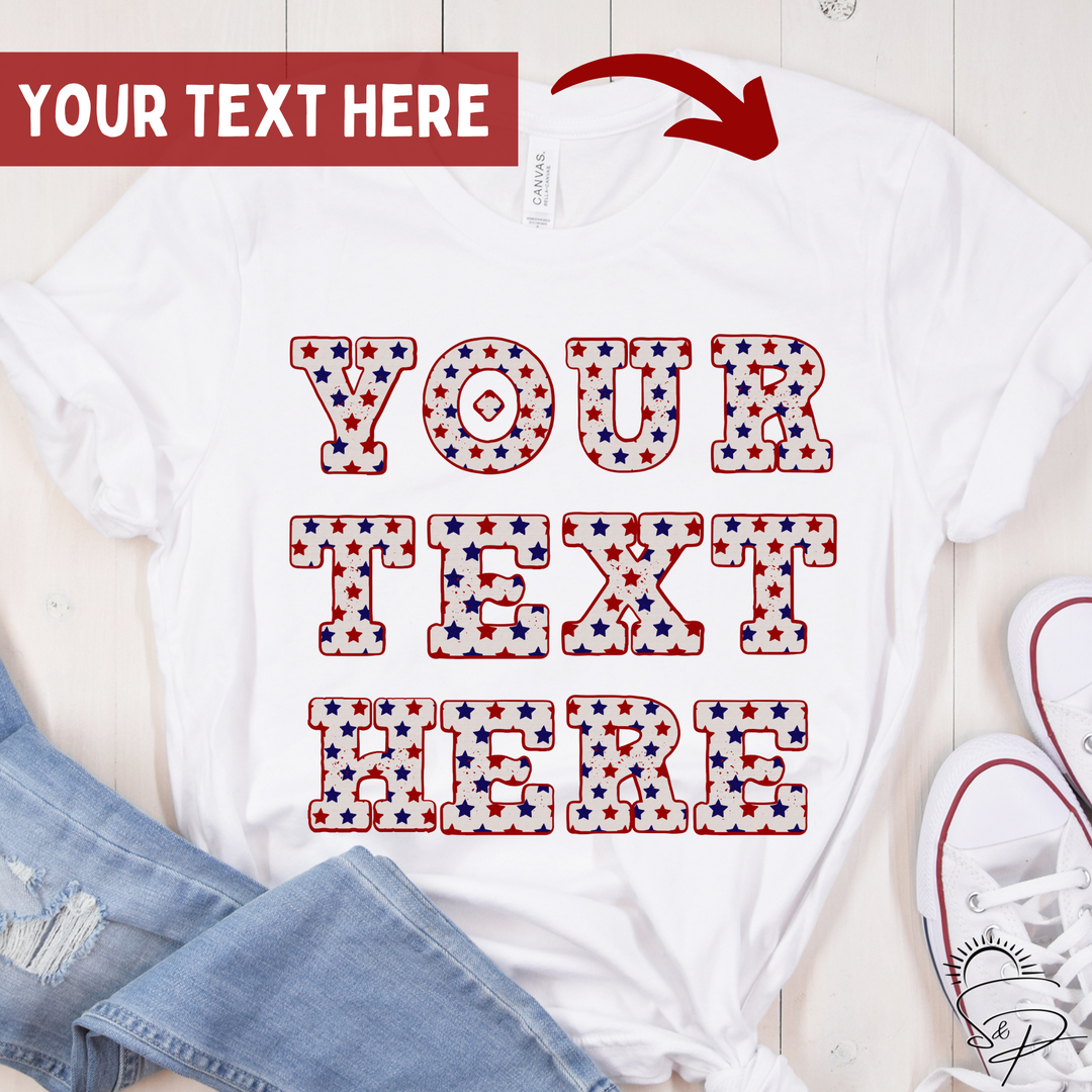 Red & White Alpha (Sublimation -OR- DTF Print)