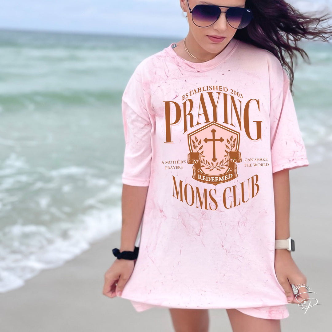 Praying Moms Club - Orange and Pink Shades (Sublimation -OR- DTF Print)