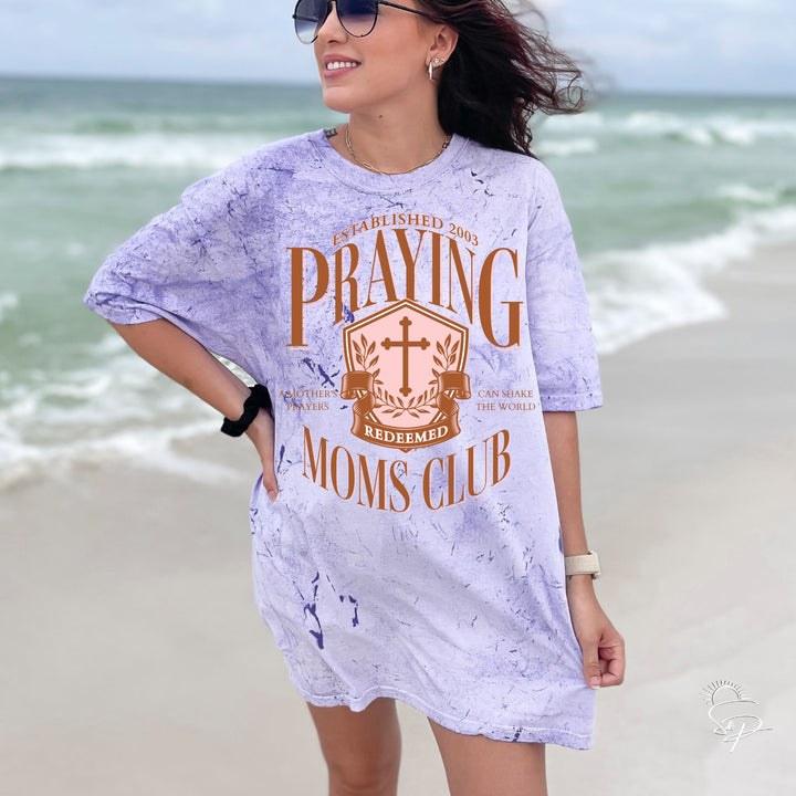 Praying Moms Club - Orange and Pink Shades (Sublimation -OR- DTF Print)