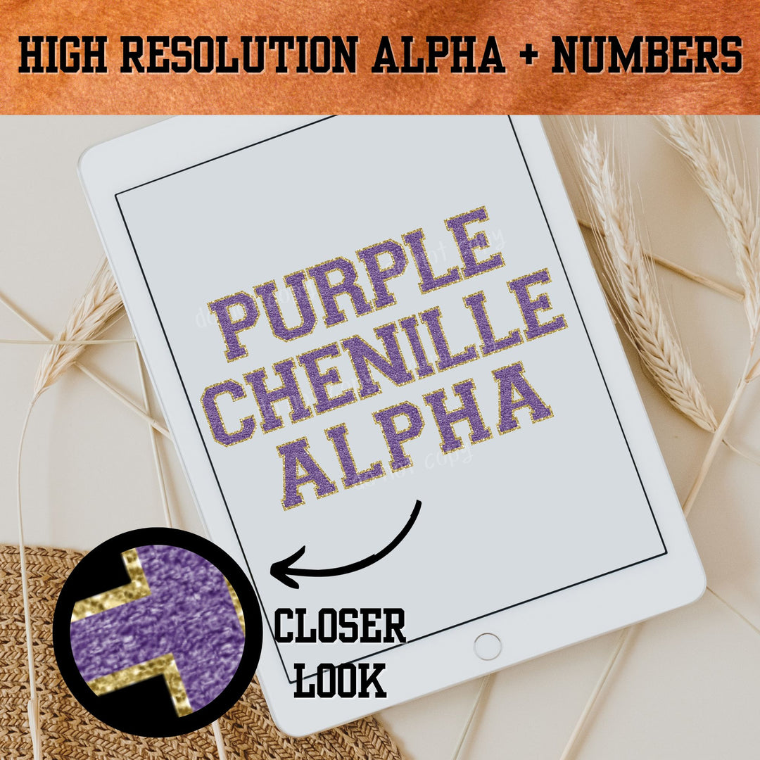 Digital Design - Purple Chenille Instant Download | PNG