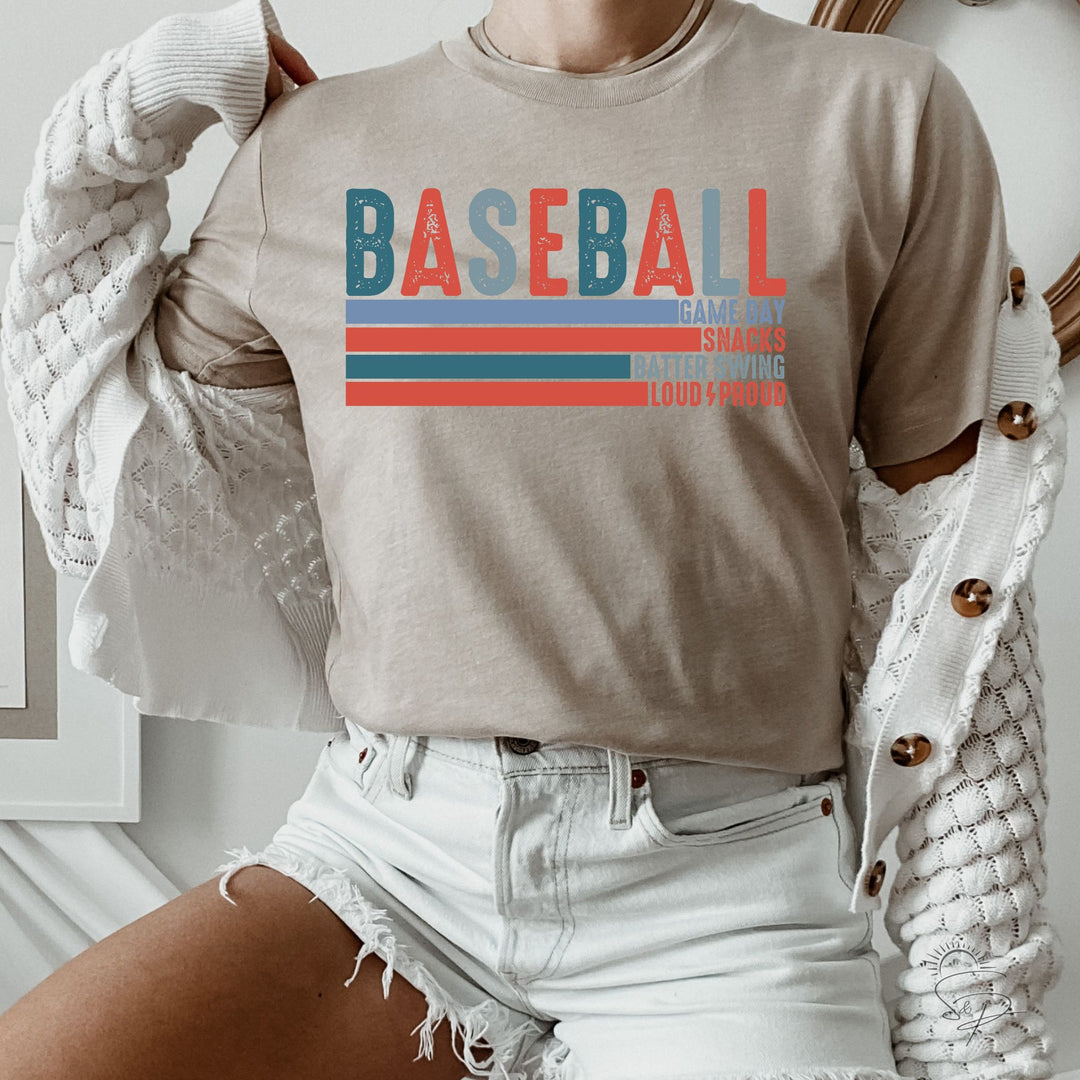Baseball Stacked Red & Blue(Sublimation -OR- DTF Print)