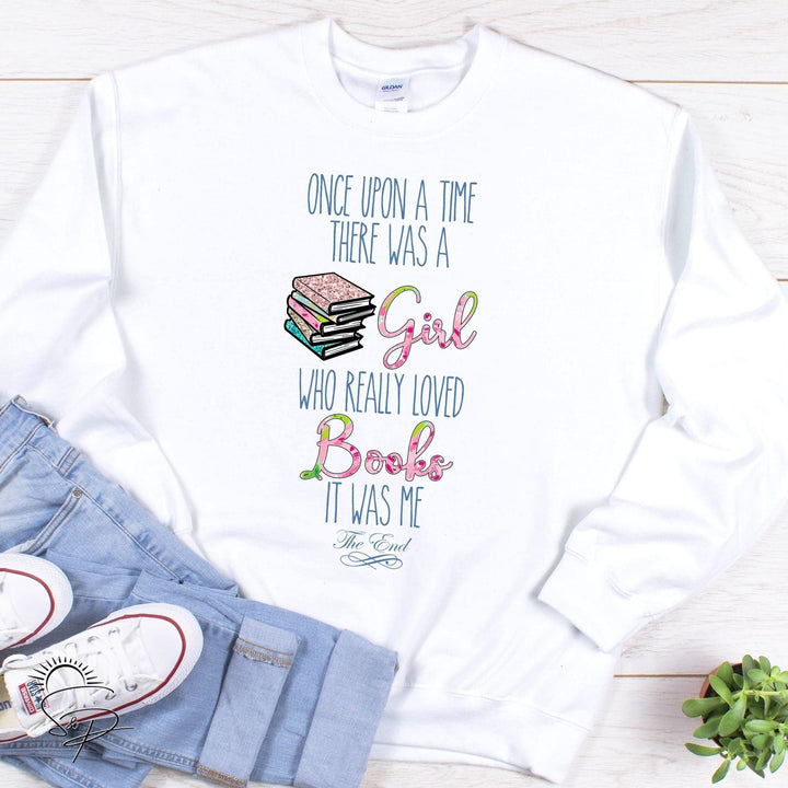 A girl who loves books (Full Color SCREEN PRINT) - Sublimation Transfer DTF