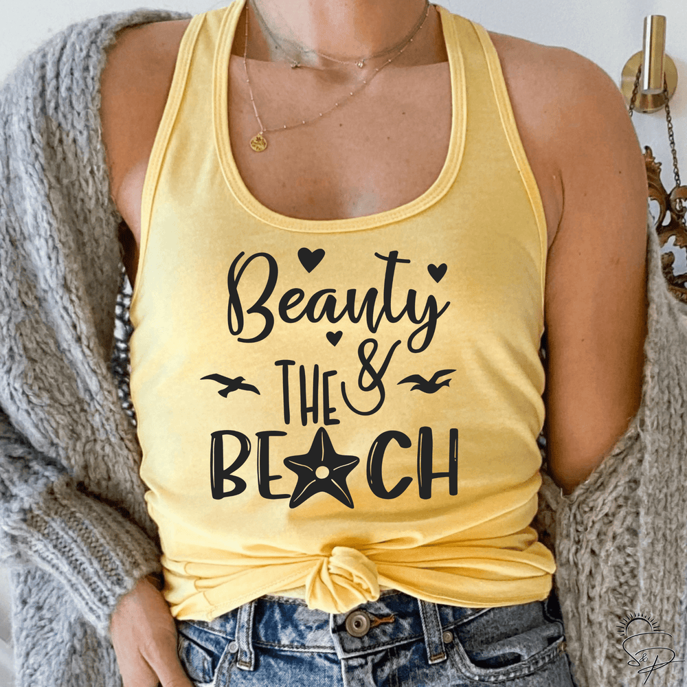 Beauty & the Beach (Sublimation -OR- DTF/Digi Print) - Sunshine And Pixels
