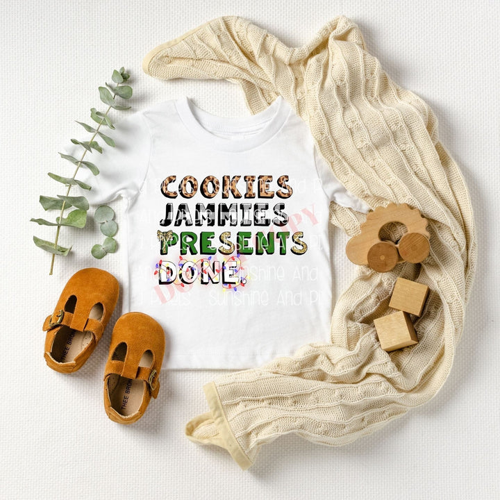 Cookies, Jammies (pj's), presents DONE (Sublimation -OR- DTF/Digi Print) - Sunshine And Pixels