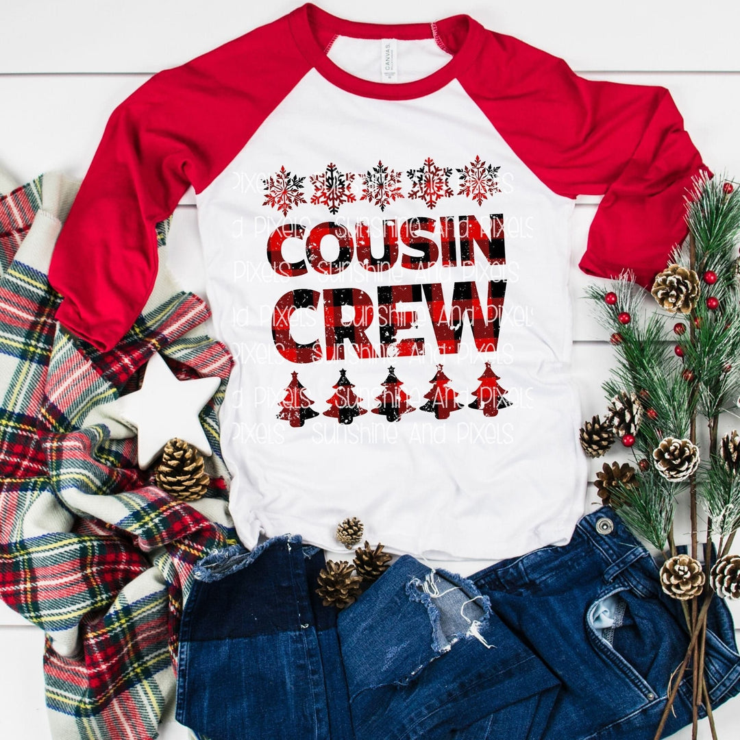 Cousin Crew / matching family Christmas (Sublimation -OR- DTF/Digi Print) - Sunshine And Pixels