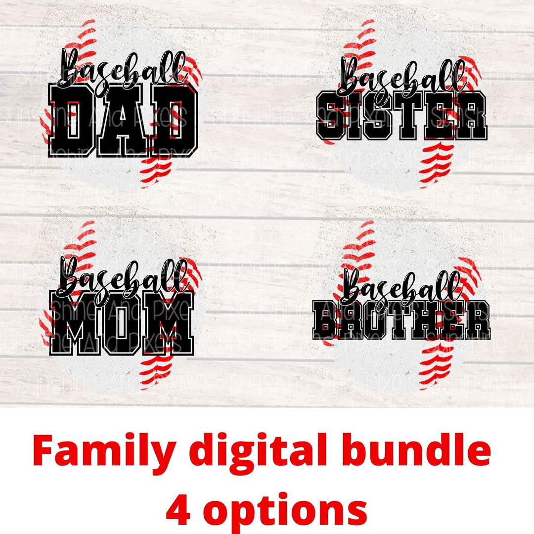 Digital Design - "Baseball Family Bundle" | Instant Download | Sublimation | PNG - Sunshine And Pixels