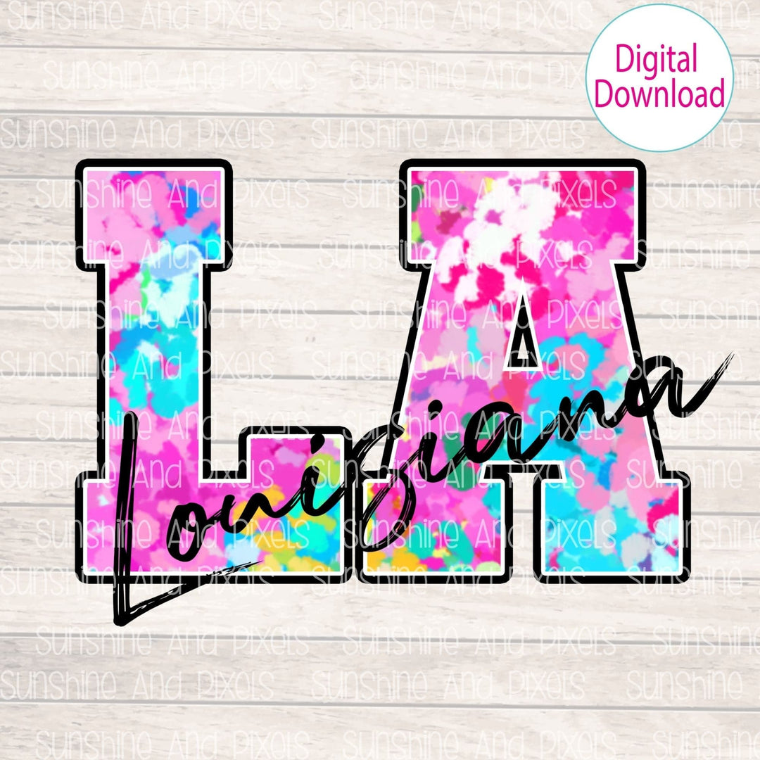 Digital Design - Bright and Bold Louisiana | Instant Download | Sublimation | PNG - Sunshine And Pixels