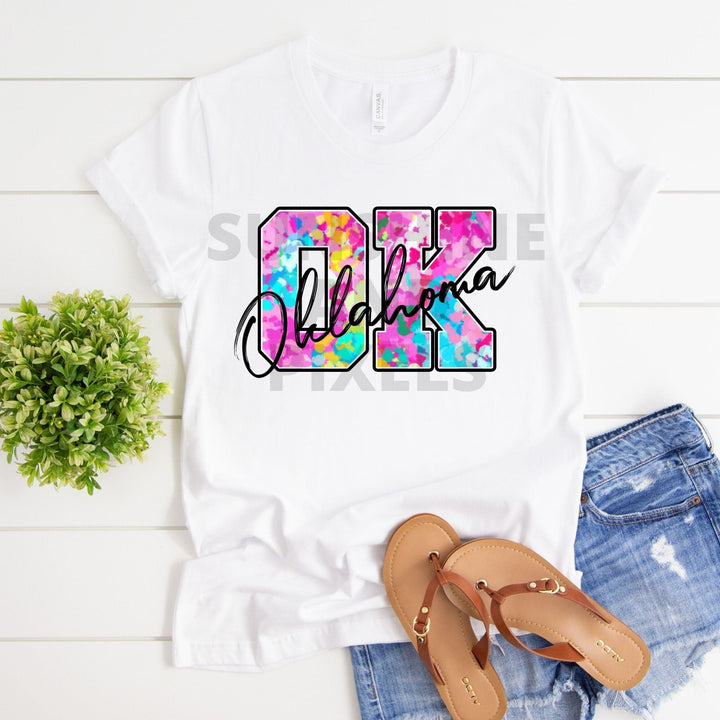 Digital Design - Bright and Bold "Oklahoma" | Instant Download | Sublimation | PNG - Sunshine And Pixels