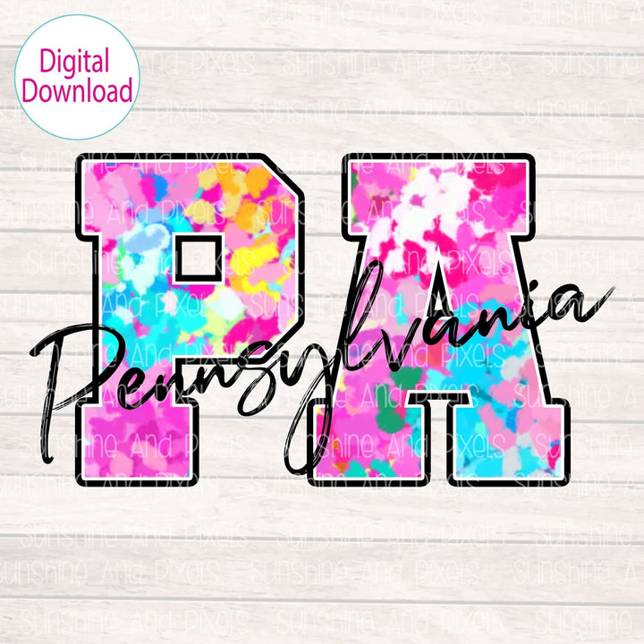 Digital Design - "Bright and Bold PA" | Instant Download | Sublimation | PNG - Sunshine And Pixels