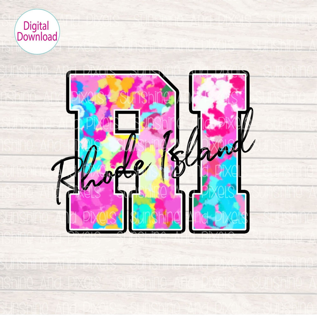 Digital Design - "Bright and Bold RI" | Instant Download | Sublimation | PNG - Sunshine And Pixels