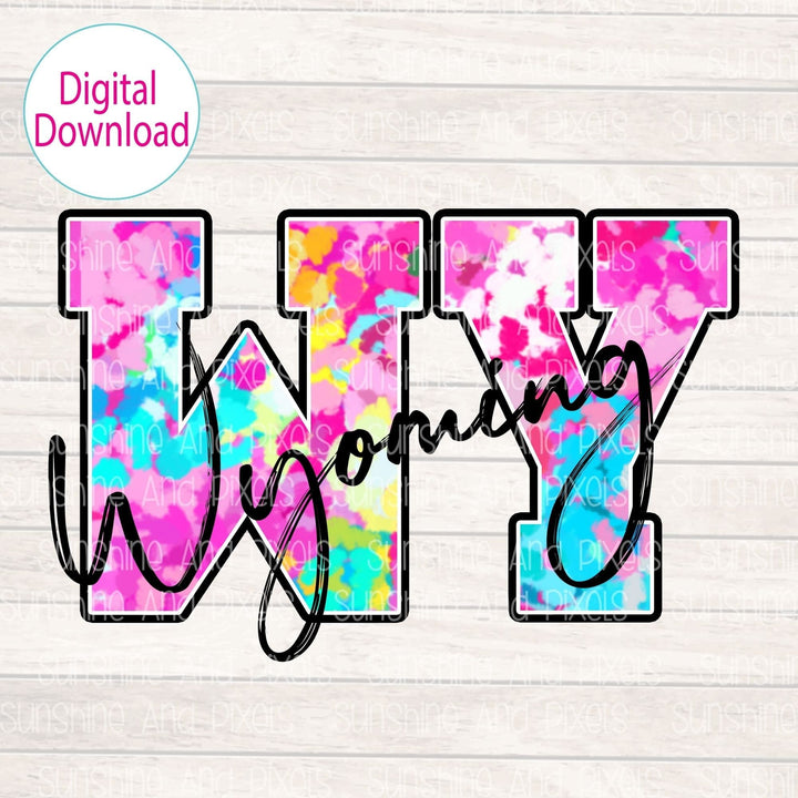 Digital Design - "Bright and Bold WY" | Instant Download | Sublimation | PNG - Sunshine And Pixels
