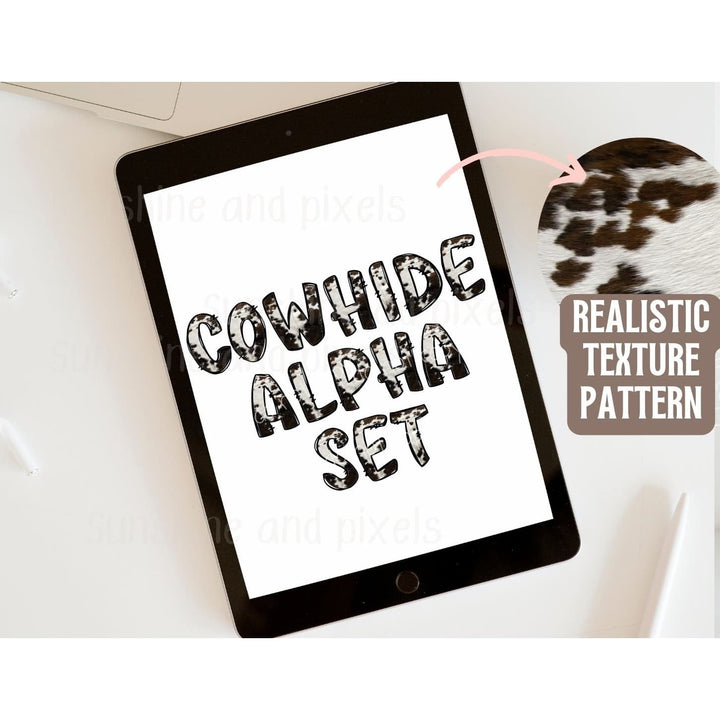 Digital Design - "Cowhide Alpha Set" Instant Download | PNG - Sunshine And Pixels