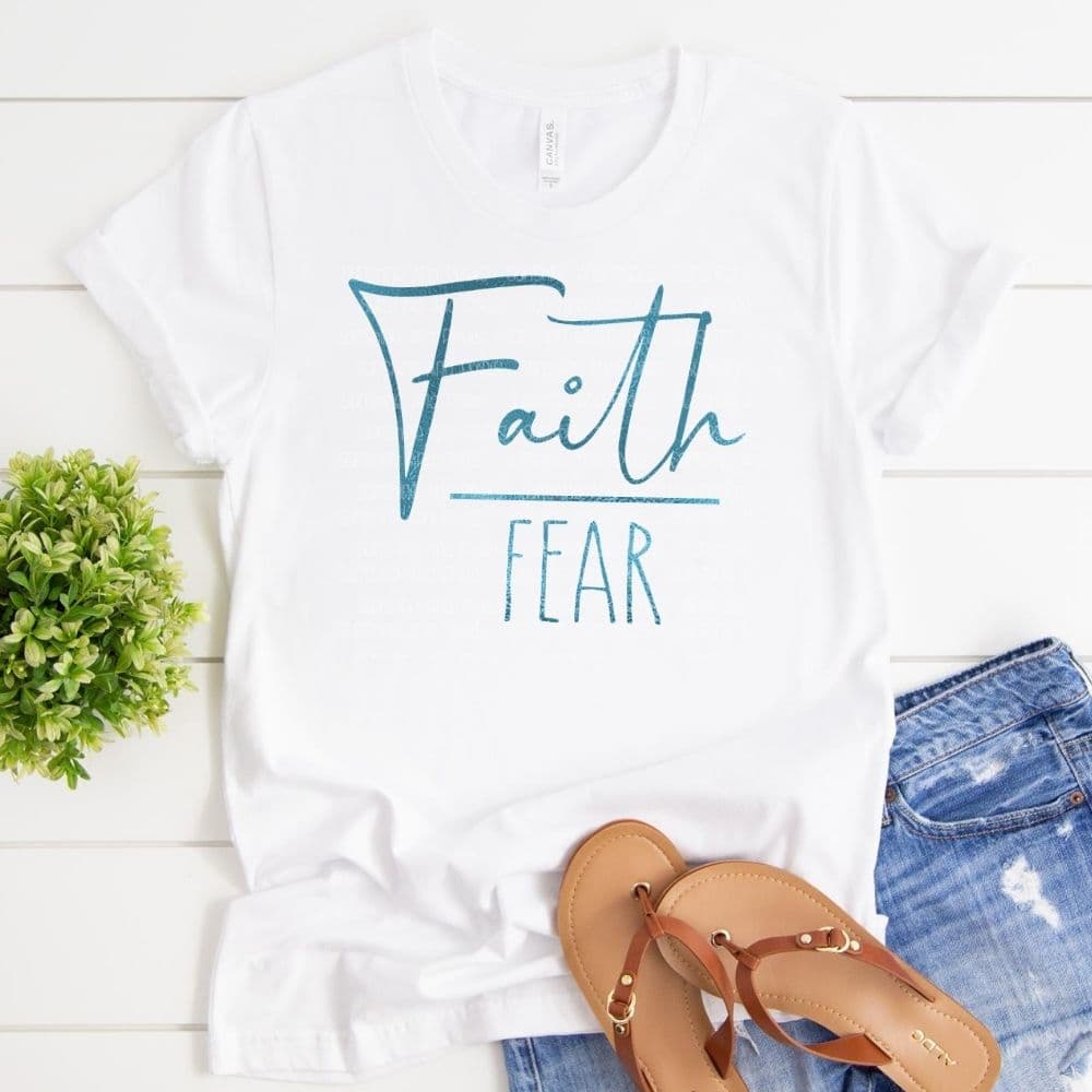Digital Design - "Faith over fear" | Instant Download | Sublimation | PNG - Sunshine And Pixels