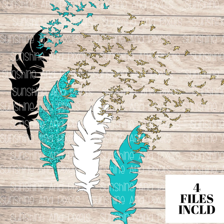 Digital Design - Feather wings- 4 files included | Instant Download | Sublimation | PNG - Sunshine And Pixels
