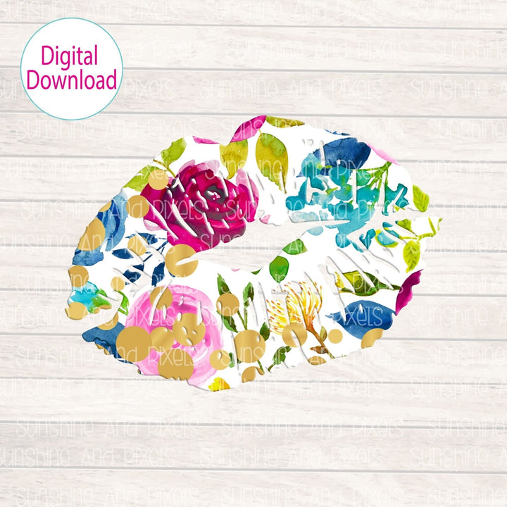 Digital Design - "Floral Kiss" | Instant Download | Sublimation | PNG - Sunshine And Pixels