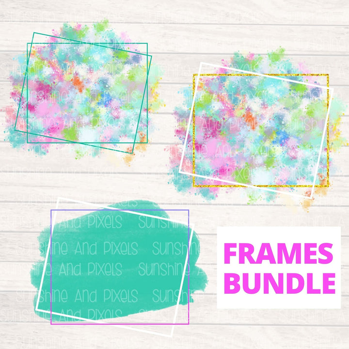 Digital Design - "Frames Bundle" | Instant Download | Sublimation | PNG - Sunshine And Pixels