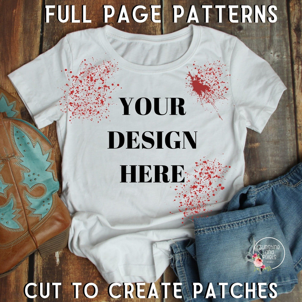 Digital Design - "Full Page Blood Splatter" Instant Download | Sublimation | PNG - Sunshine And Pixels