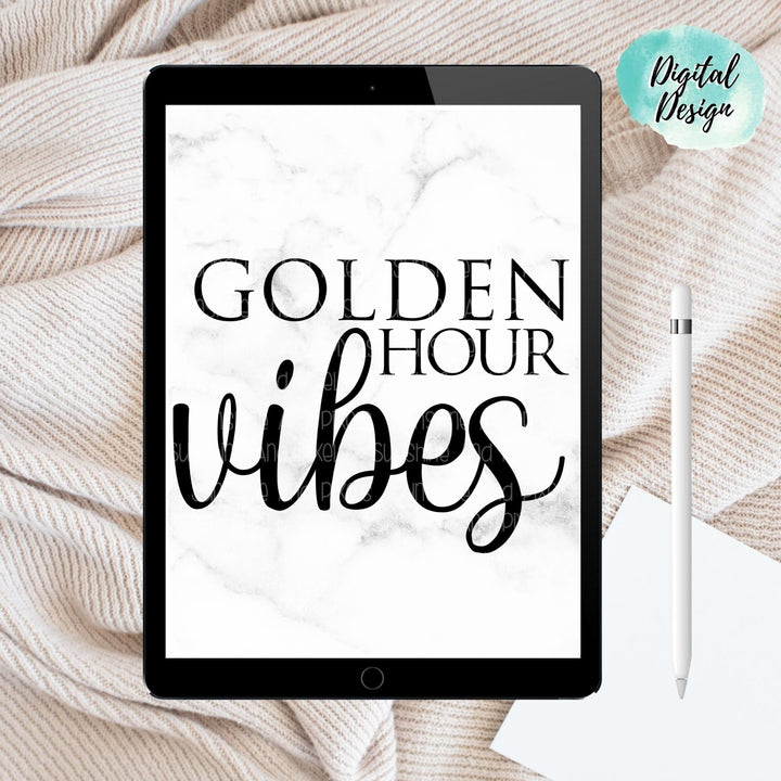 Digital Design - "Golden Hour Vibes" Instant Download | Sublimation | PNG - Sunshine And Pixels