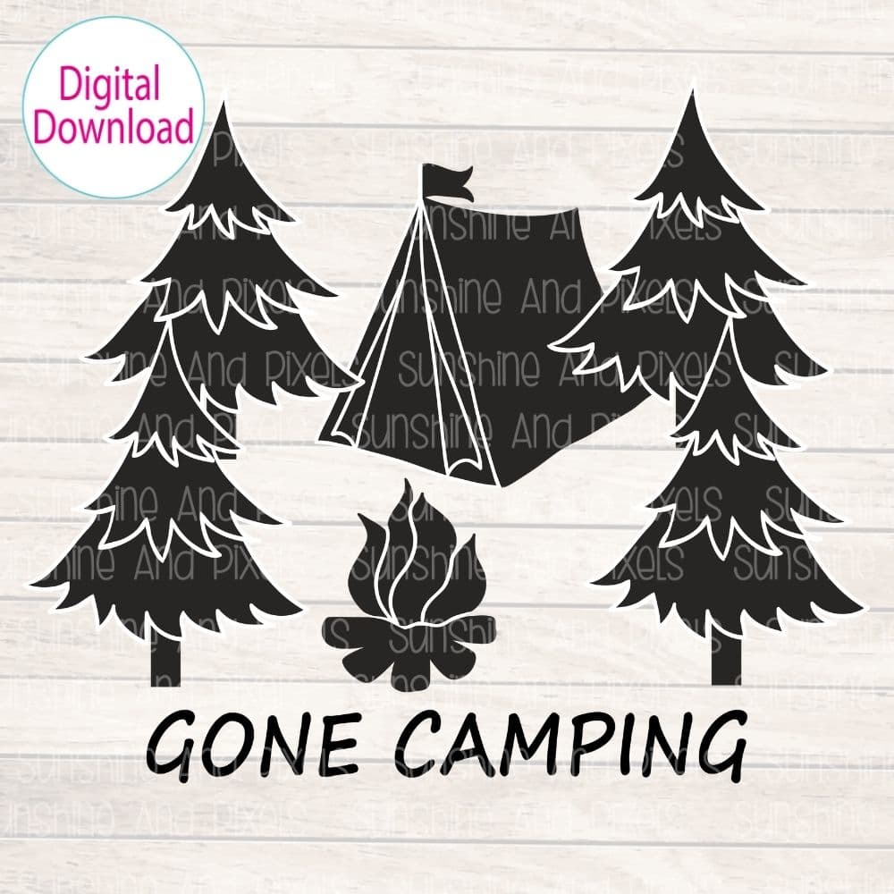 Digital Design - "Gone Camping" | Instant Download | Sublimation | PNG - Sunshine And Pixels