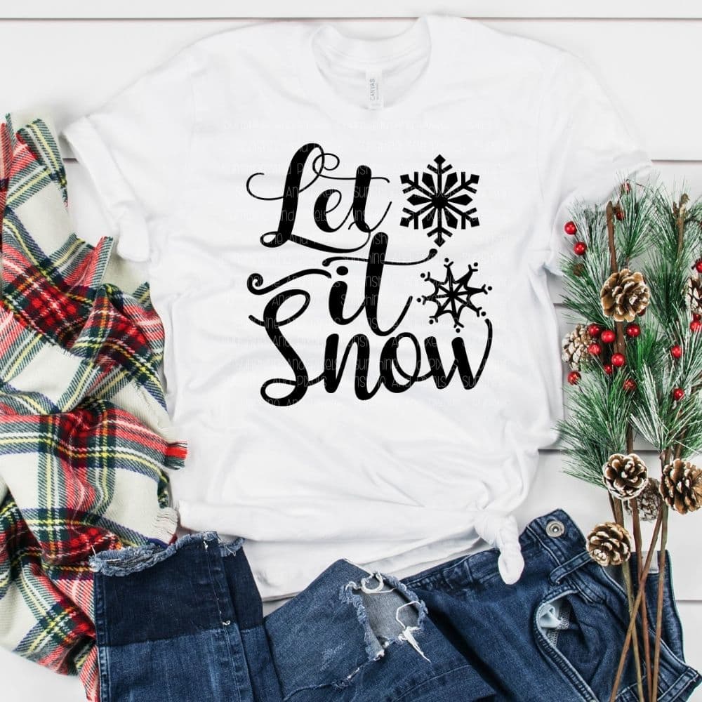 Digital Design - "Let it snow" | Instant Download | Sublimation | PNG - Sunshine And Pixels