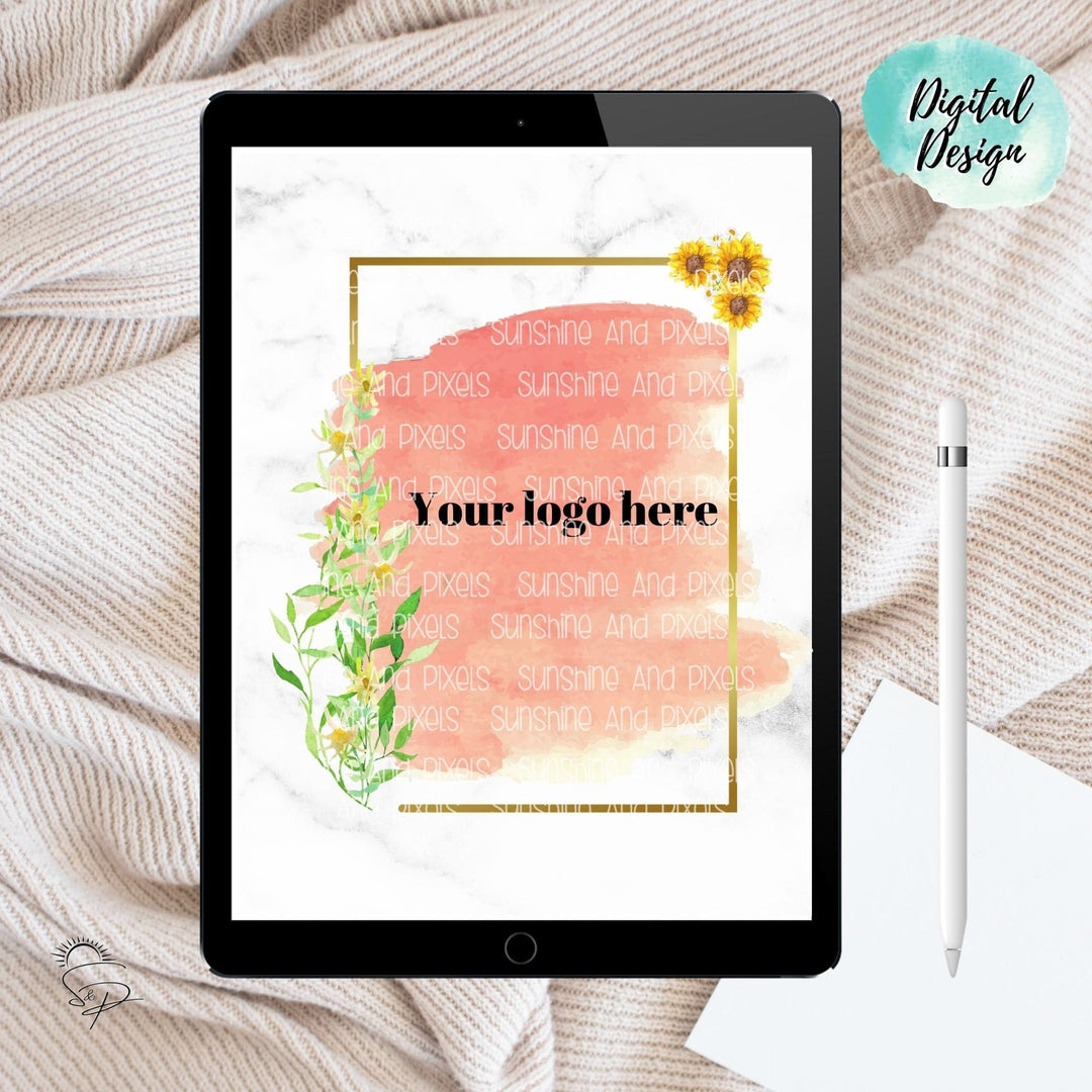 Digital Design - "Logo Frame -Pink" Instant Download | Sublimation | PNG - Sunshine And Pixels