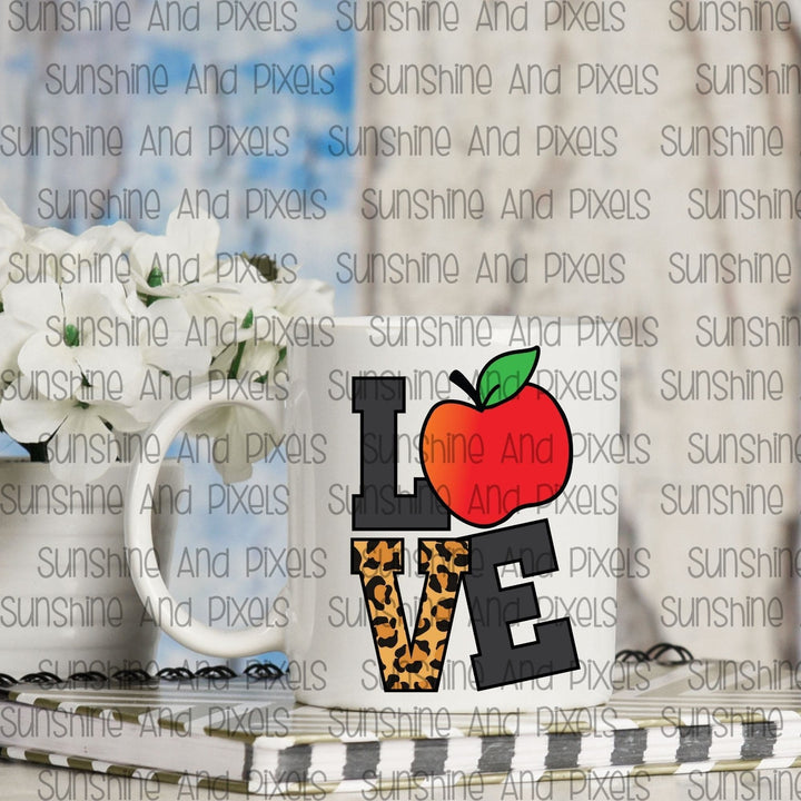 Digital Design - LOVE - Teacher | Instant Download | Sublimation | PNG - Sunshine And Pixels