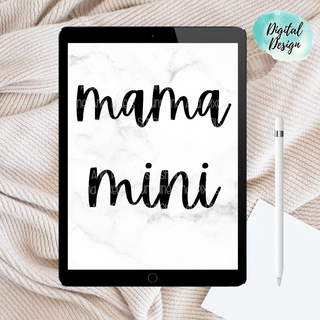 Digital Design - "Mama and Mini" Instant Download | Sublimation | PNG - Sunshine And Pixels