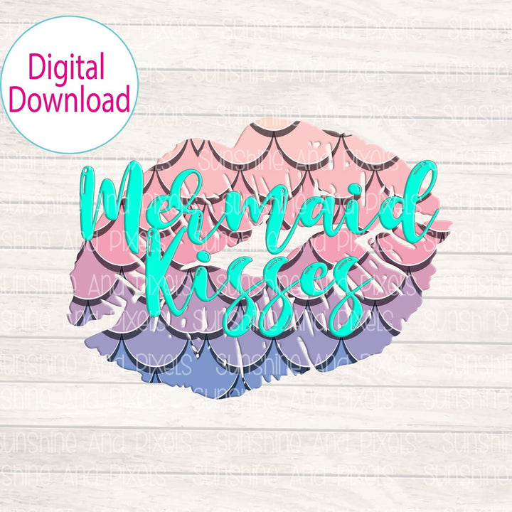 Digital Design - "Mermaid Kisses" | Instant Download | Sublimation | PNG - Sunshine And Pixels