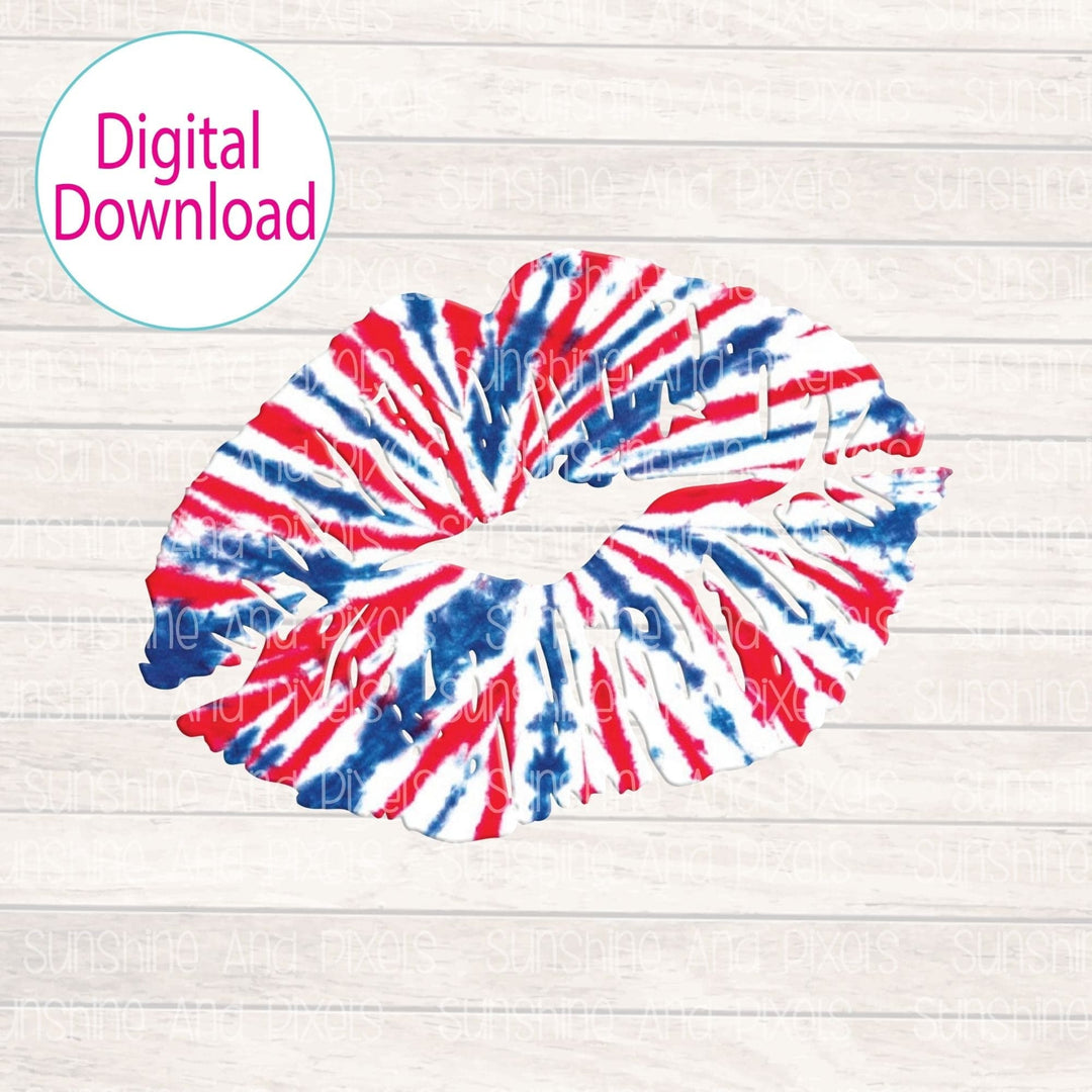 Digital Design - "Patriotic Kiss" | Instant Download | Sublimation | PNG - Sunshine And Pixels