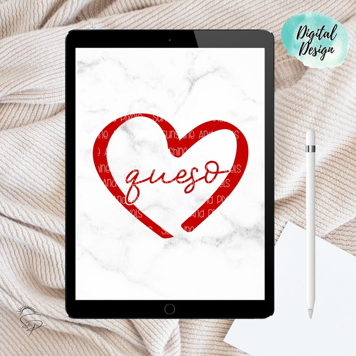 Digital Design - "Queso Love" Instant Download | Sublimation | PNG - Sunshine And Pixels