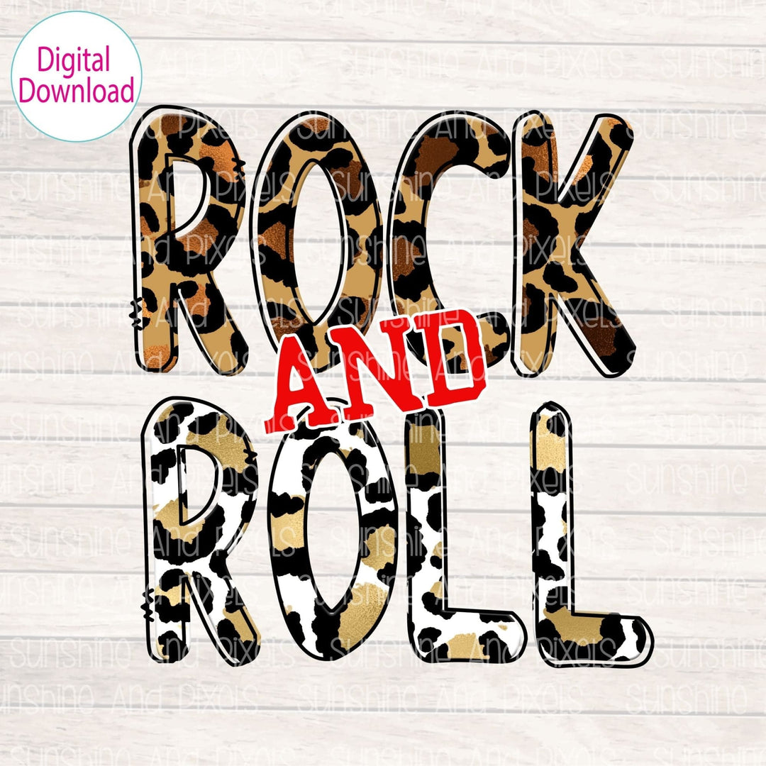 Digital Design - "Rock and Roll" | Instant Download | Sublimation | PNG - Sunshine And Pixels