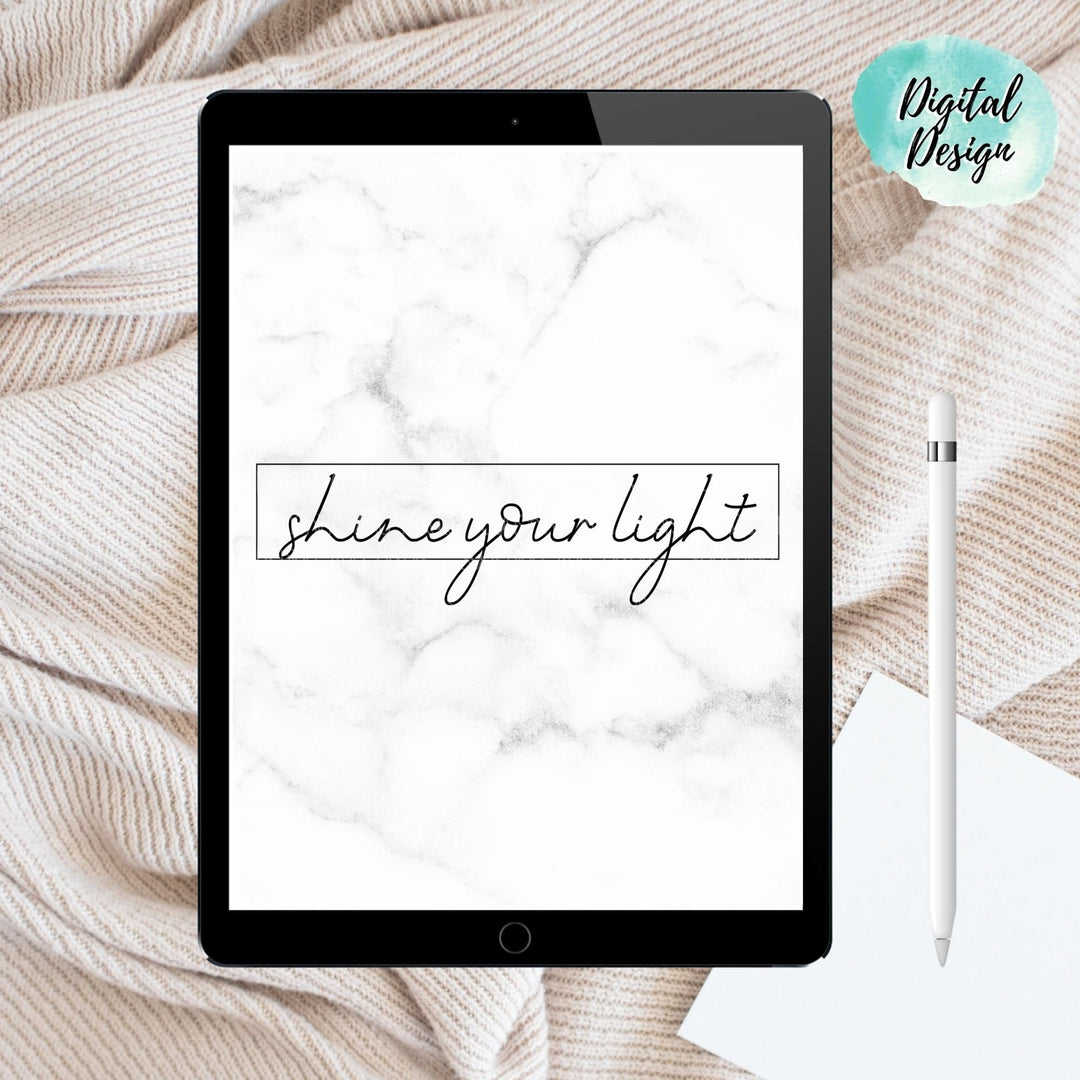 Digital Design - "Shine your light" Instant Download | Sublimation | PNG - Sunshine And Pixels
