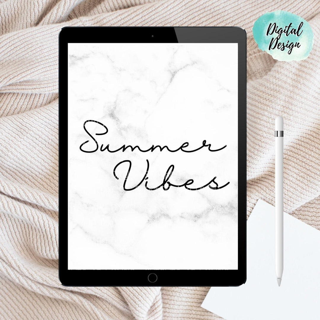 Digital Design - "Summer Vibes" Instant Download | Sublimation | PNG - Sunshine And Pixels