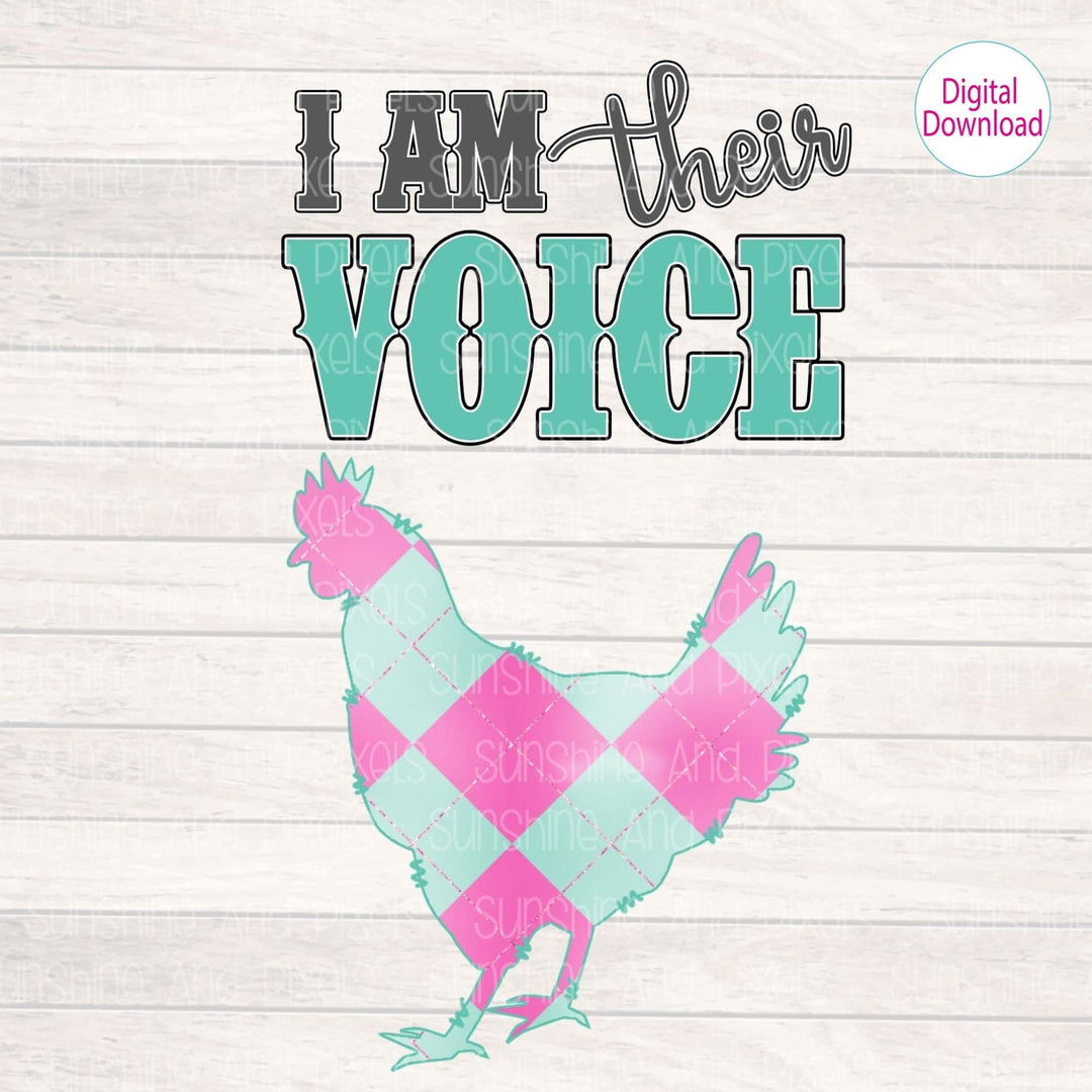 Digital Download - "I am their voice" Vegan | Instant Download | Sublimation | PNG - Sunshine And Pixels