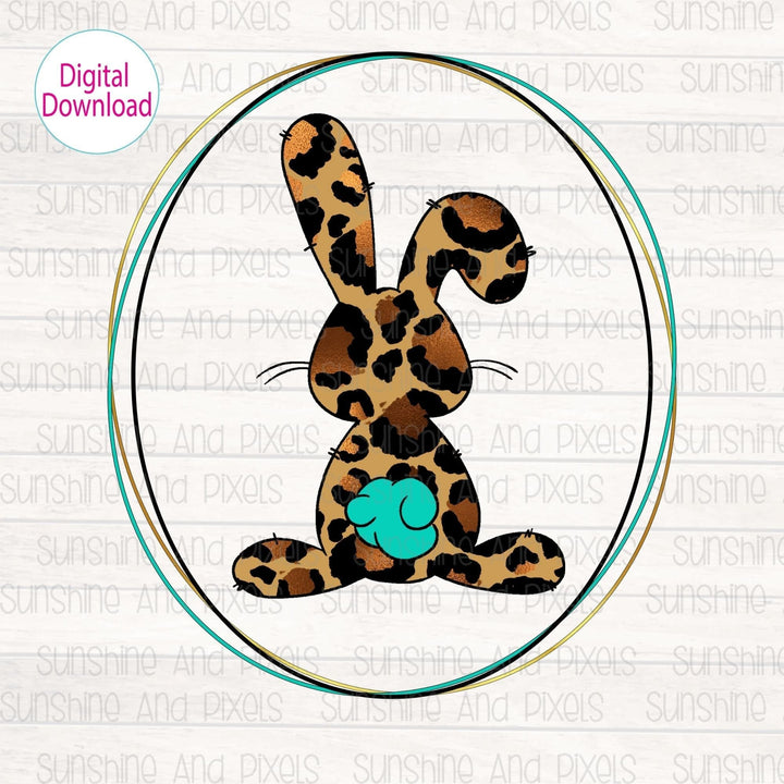 Digital Download- Leopard Print Easter Bunny Instant Download | Sublimation | PNG - Sunshine And Pixels