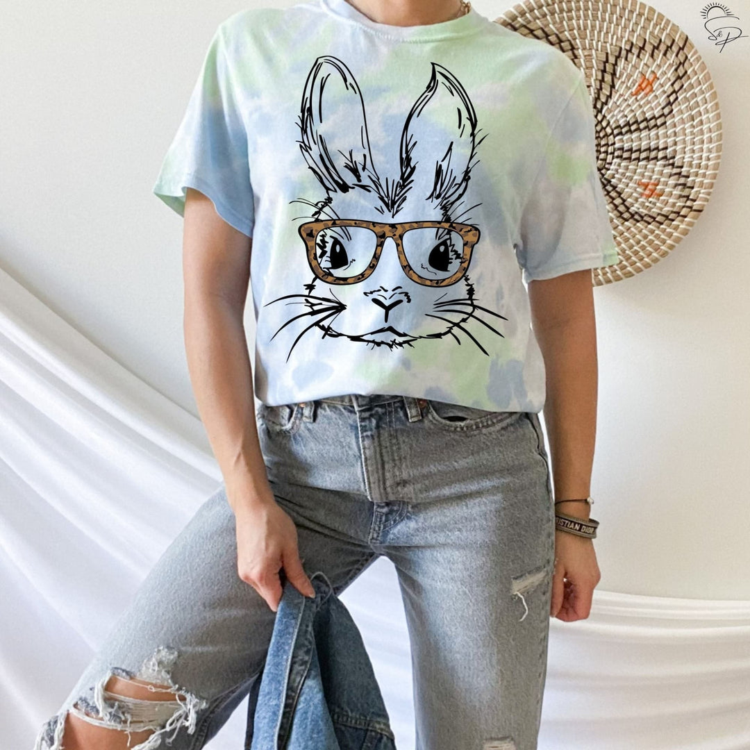 Easter Bunny with Leopard Glasses (Sublimation -OR- DTF/Digi Print) - Sunshine And Pixels