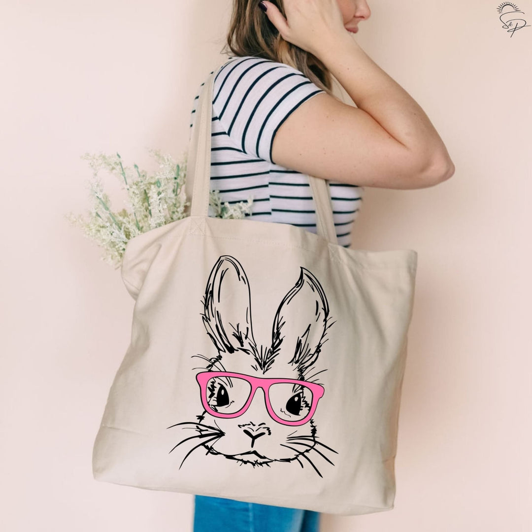Easter Bunny with Pink Glasses (Sublimation -OR- DTF/Digi Print) - Sunshine And Pixels