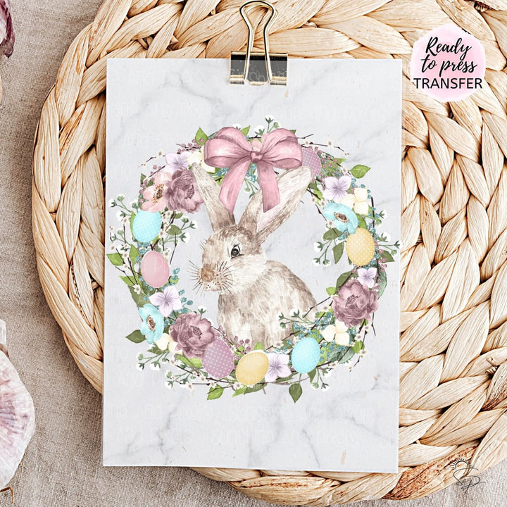 Floral Easter Funny Wreath - (Sublimation -OR- DTF/Digi Print) - Sunshine And Pixels