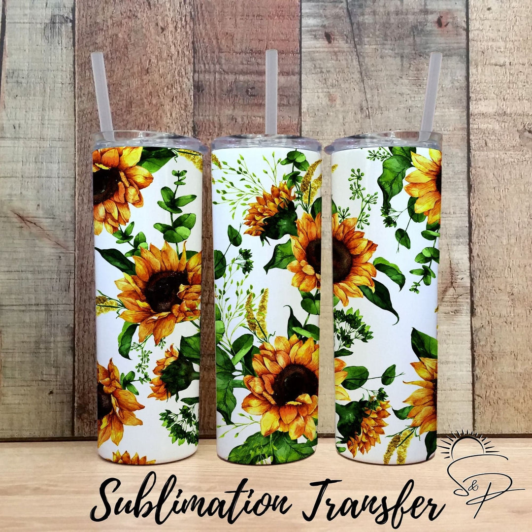 Full Wrap Sublimation Transfer - Sunflower - Sunshine And Pixels