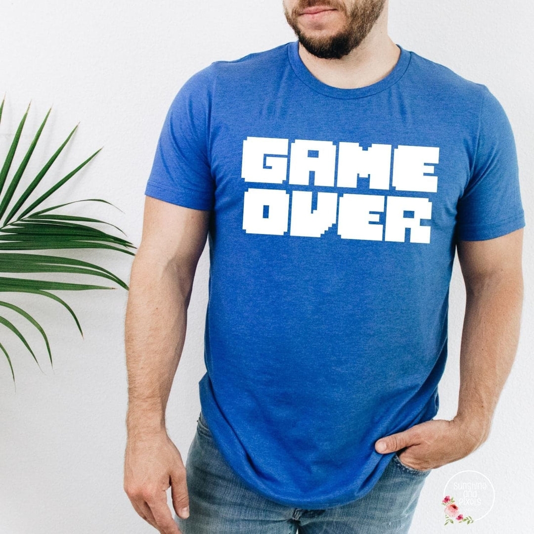 Game Over (White Ink SCREEN PRINT) - Sunshine And Pixels
