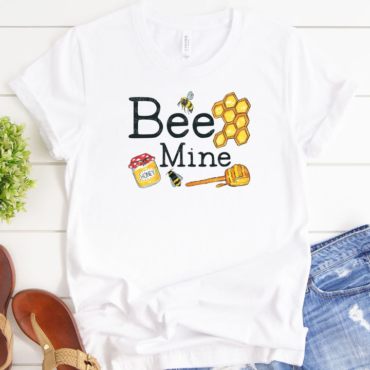 Honey Bee, Bee Mine (Sublimation -OR- DTF/Digi Print) - Sunshine And Pixels