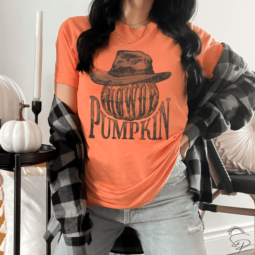 Howdy Pumpkin-Distressed (Sublimation -OR- DTF/Digi Print) - Sunshine And Pixels
