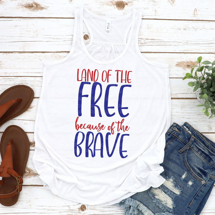 Land of the free because of the brave (Sublimation -OR- DTF/Digi Print) -