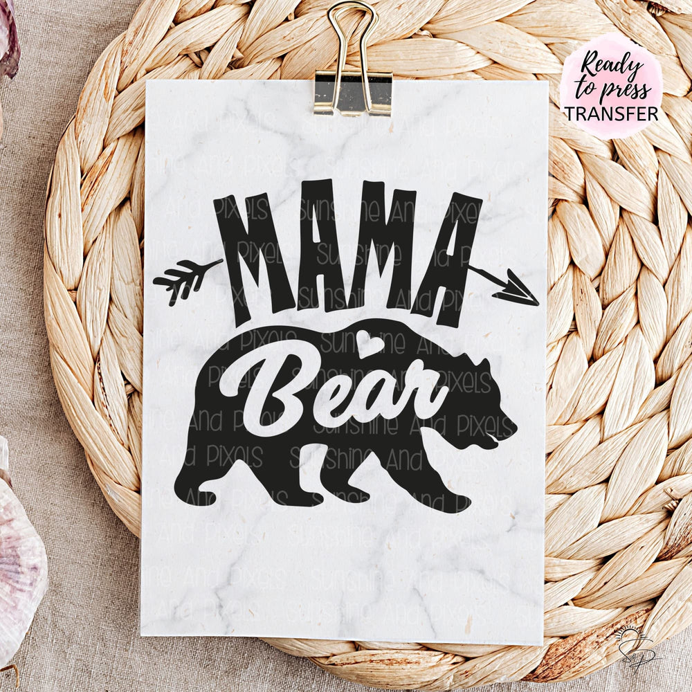 Mama Bear with arrow and heart - (Sublimation -OR- DTF/Digi Print) - Sublimation