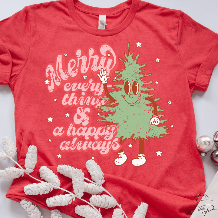 Merry Everything and Happy Always-distressed (Sublimation -OR- DTF/Digi Print) -