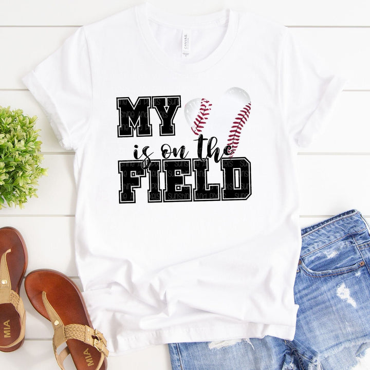 My heart is on the field (Sublimation -OR- DTF/Digi Print) - Sublimation