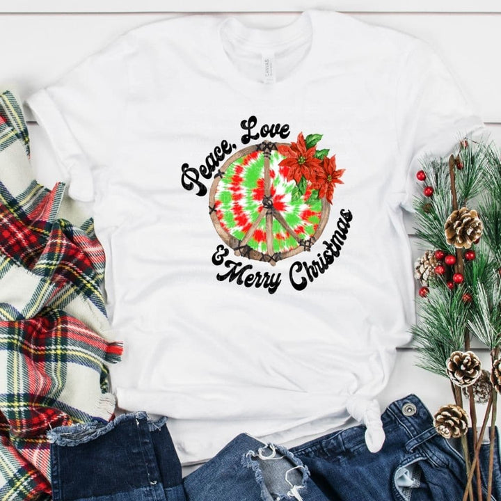 Peace love and Christmas (Sublimation -OR- DTF/Digi Print) - Sublimation