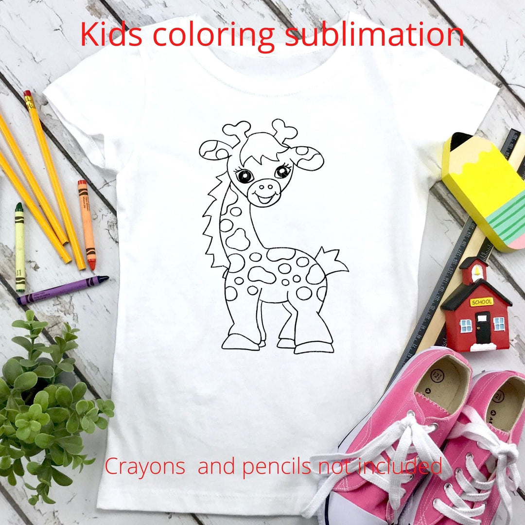 Giraffe coloring sublimation (Sublimation -OR- DTF Print)