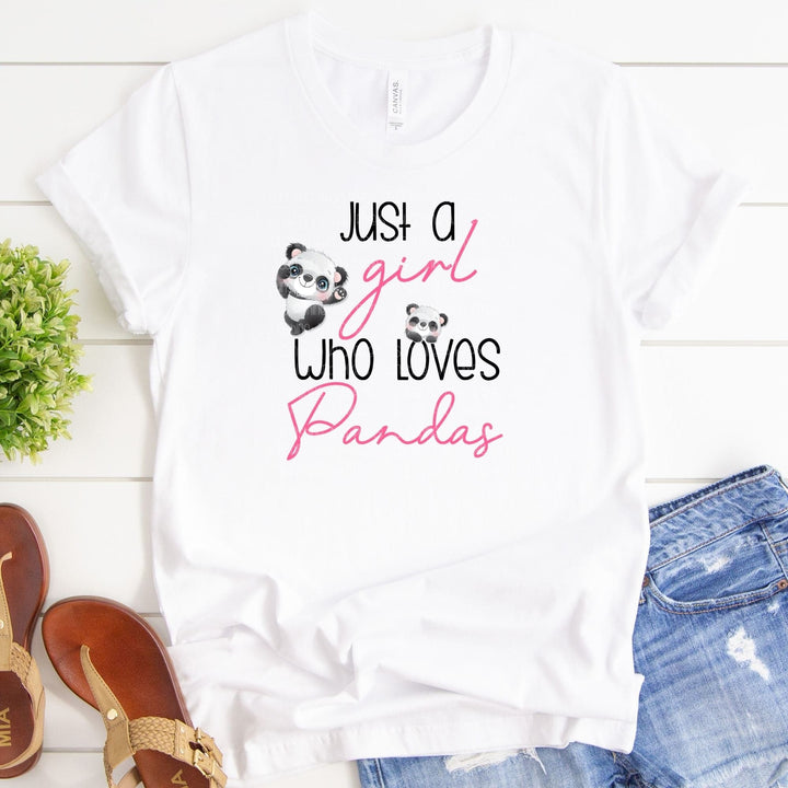 Just a girl who loves pandas (Sublimation -OR- DTF Print)